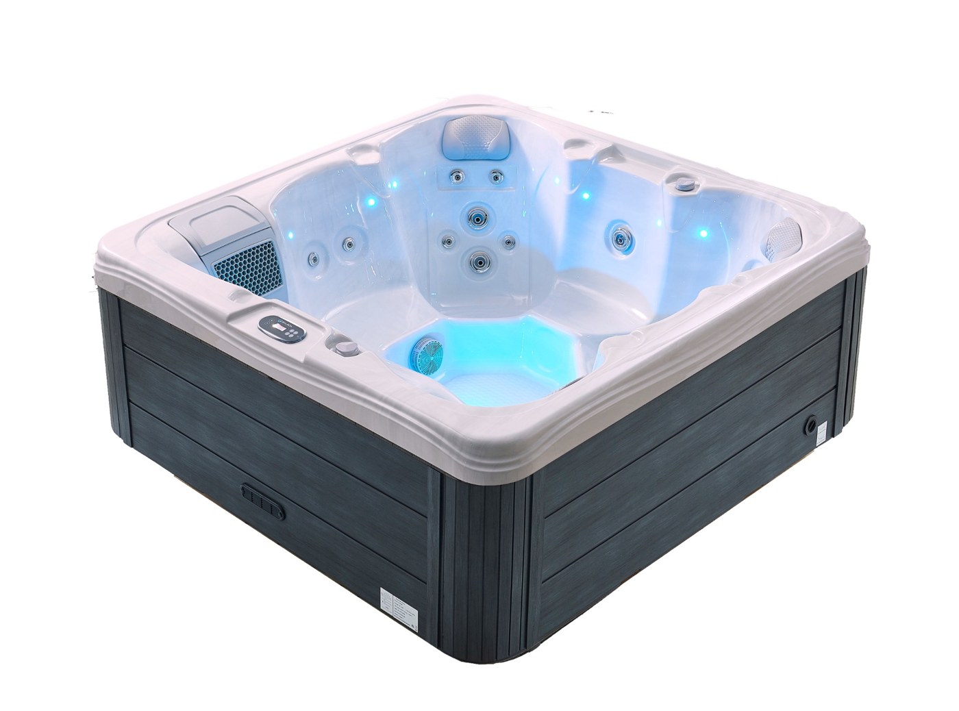 Xenflo Koombana 6 person spa with Luxury Grey cabinet and Sterling Marble acrylic shell